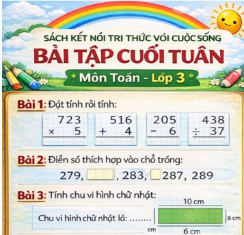 Bài Tập Cuối Tuần Toán Lớp 3 Sách Kết Nối Tri Thức